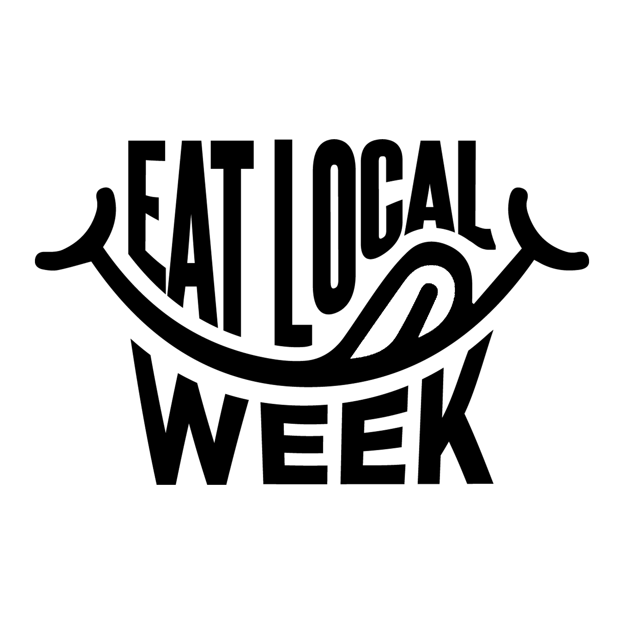 Eat Local Week - black & white logo