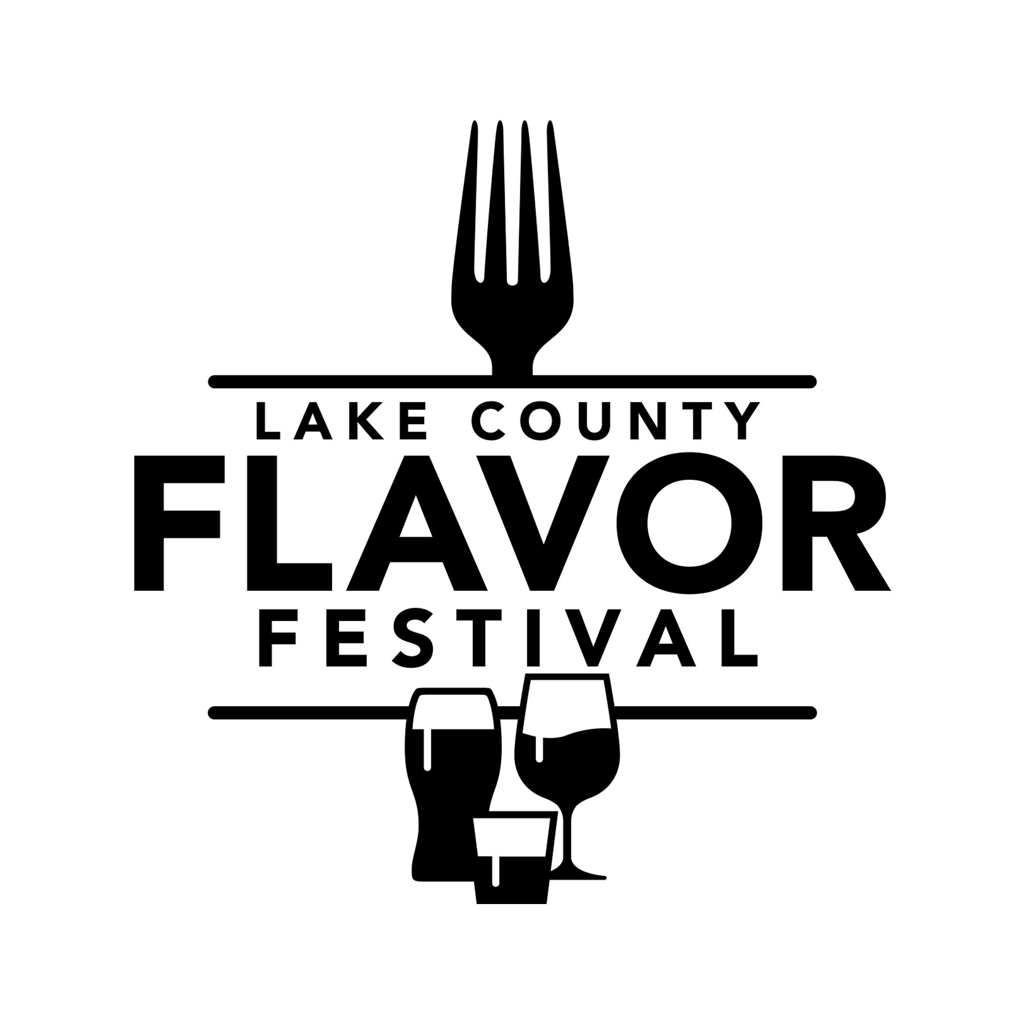Flavor Festival - black & white logo
