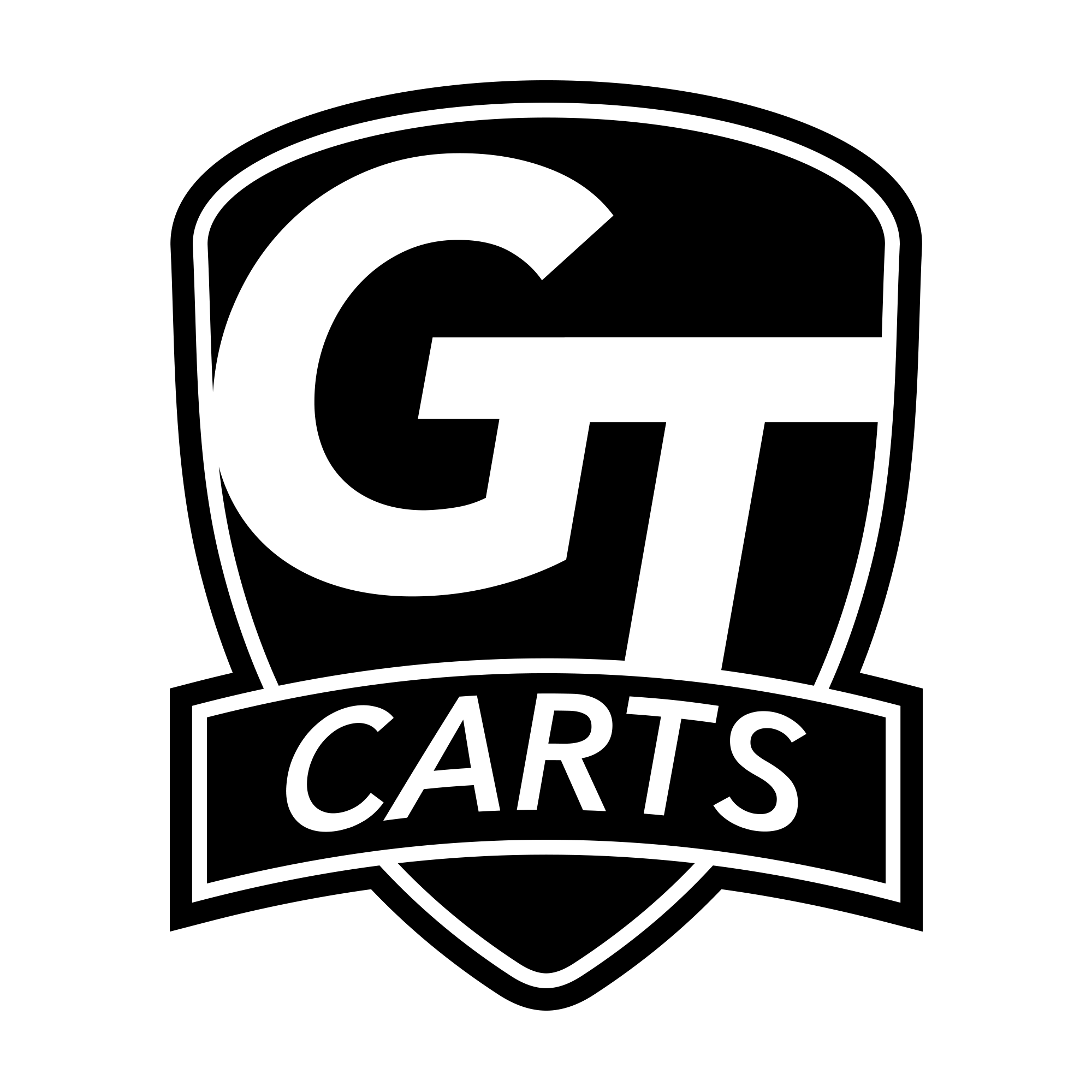 GT Carts - black & white logo