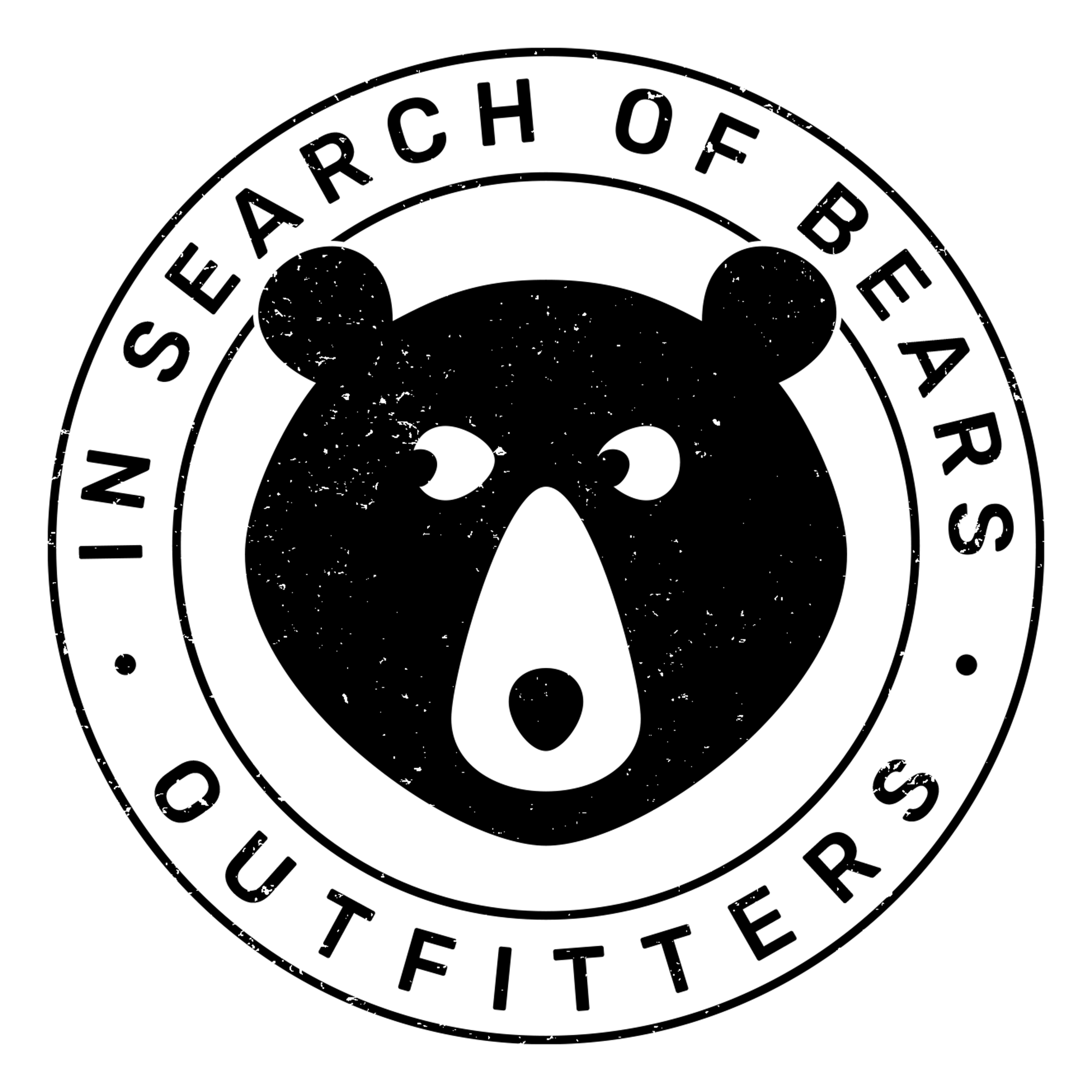 In Search of Bears - black & white logo