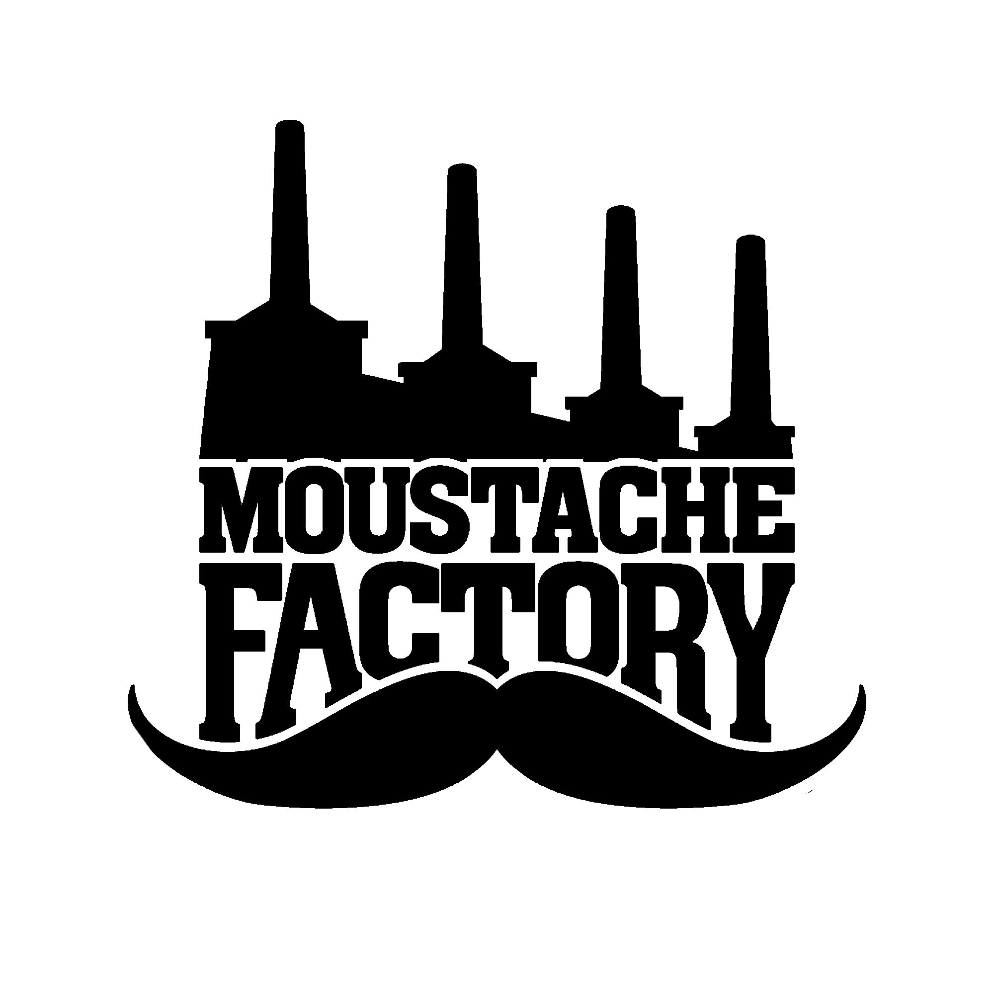 Moustache Factory - black & white logo